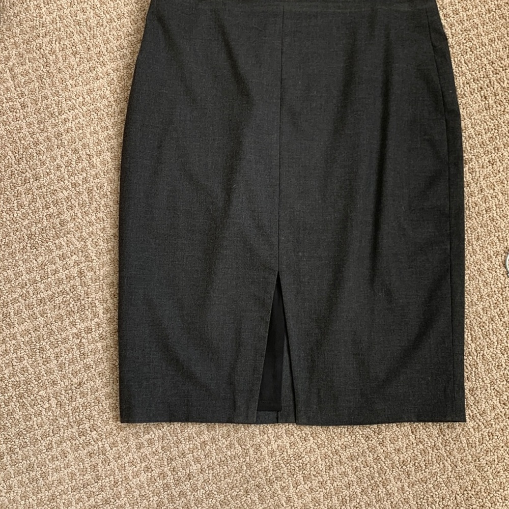 Grey skirt with slit on front and back